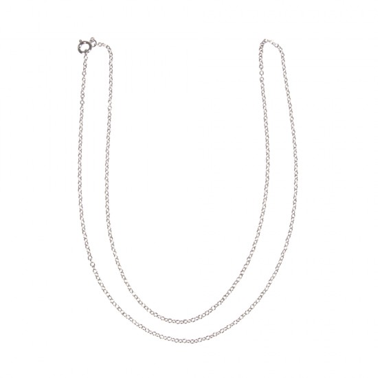 Link chain, silver, 60cm, 2x3mm, tab-bag 1pc