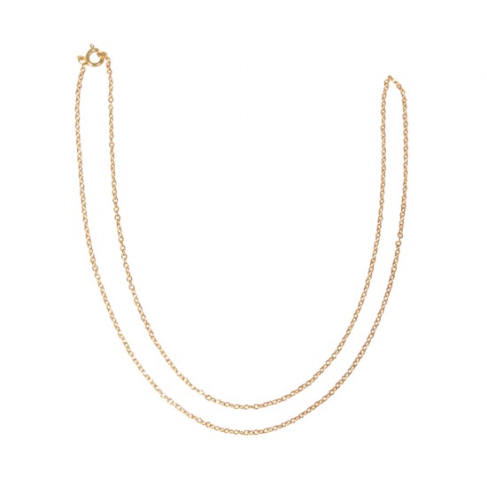 Link chain, gold, 60cm, 2x3mm, tab-bag 1pc