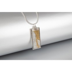 Metallic bezel: Pendant, silver, Rectangle, drop & round, tab-bag 3pc Metallic bezel: Pendant, silver, Rectangle, drop & round, tab-bag 3pc