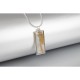 Metallic bezel: Pendant, silver, Rectangle, drop & round, tab-bag 3pc