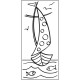 Stampila Rayher, "Mit Jesus in einem Boot", 5x10cm