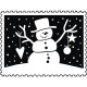 Stampila Rayher, Christmas mail: Snowman, 4x5cm