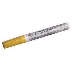 Marker acrylic Rayher, varf rotund de 2-4 mm, cu ventil, culoare galben soare Marker acrylic Rayher, varf rotund de 2-4 mm, cu ventil, culoare galben soare