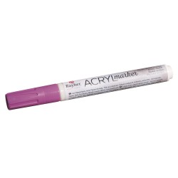 Marker acrylic Rayher, varf rotund de 2-4 mm, cu ventil, culoare roz