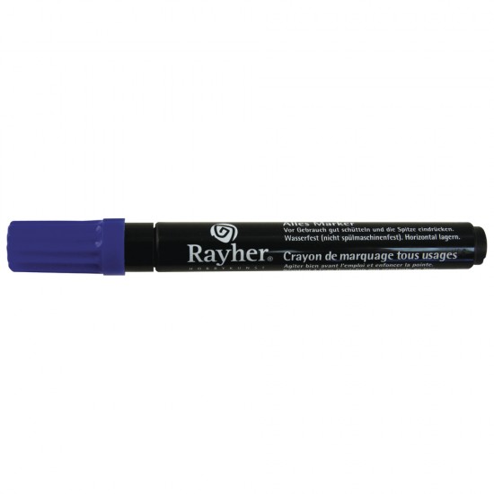 Marker Rayher, de uz general, varf rotund 2-4 mm, cu ventil, culoare albastru inchis