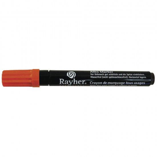 Marker Rayher, de uz general, varf rotund 2-4 mm, cu ventil, culoare portocaliu
