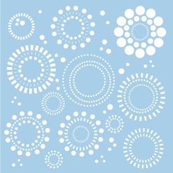 Sablon Rayher for perete, forme geometrice, dimensiune sablon 30 x 30 cm