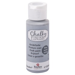 Vopsea Rayher Chalky Finish pentru sticla, cantitate 59 ml, culoare gri piatra