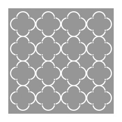 Sablon Rayher,  Fagure stilizat , dimensiune 30,5x30,5 cm