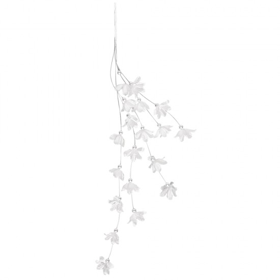 Ornament Rayher nunta, floricele, culoare alb, dimensiune 32 cm