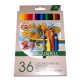 Creioane colorate Koh-I-Noor Aquarell Mondeluz FRUCTE, diametru mina 3.8 mm, 36 culori/set