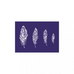 Sablon serigrafic Mandala feathers A5 + racleta