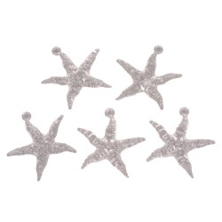 Set decorativ Rayher, stea de mare din acril, dimensiune 4.5cm , 5/set Set decorativ Rayher, stea de mare din acril, dimensiune 4.5cm , 5/set