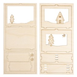 Kit creativ Rayher, tablou de iarna, 3D, 11.5x8.5x3.2 cm