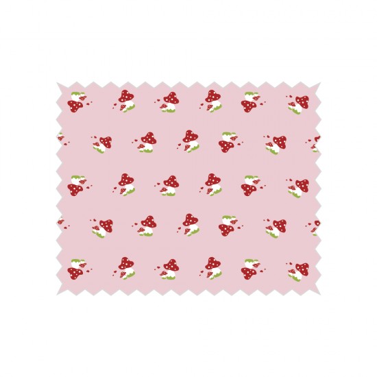 Material textil Rayher ciupercute roz, bumbac, dimensiune 50x65 cm, 135 g/m2