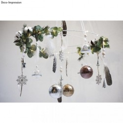 Floare artificiala, Rayher, ramura de eucalipt, 34 cm