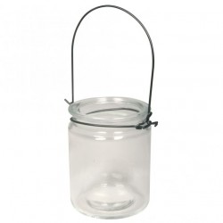 Borcan sticla Rayher, tortita sarma, diam.8 cm, inaltime 10 cm