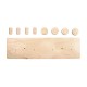 Cuier lemn natur, FSC Mix, 42x12x4.5 cm, 9 componente/set