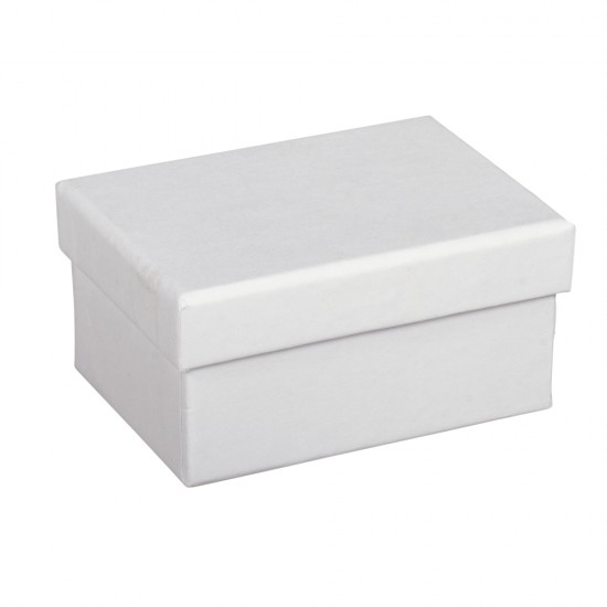 Set cutiute dreptunghiulare, Rayher, din papier mache, culoare alb, dimensiune 7x5x3,5cm, 4/set