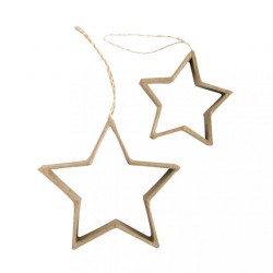 Papier mache Stelute, FSC reciclat 100%, 8x8x1.5cm + 11x11x2cm., 12buc cutie