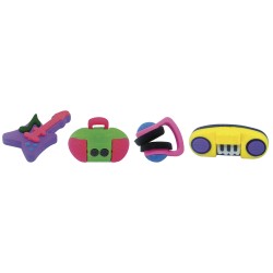 Set gumite funny de sters, Rayher, Music , modele diferite, 4/set Set gumite funny de sters, Rayher, Music , modele diferite, 4/set