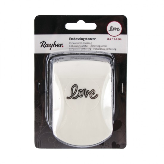 Perforator, embosor, Rayher, love, 3,2x1,5 cm