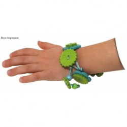 Kit creativ Rayher, bratara flori pasla, 15 piese