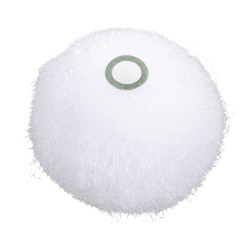 Pompoms to thread on, white, 4 sizes, 15+20+25+38mm, tab-bag 100pcs Pompoms to thread on, white, 4 sizes, 15+20+25+38mm, tab-bag 100pcs
