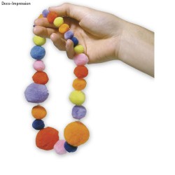 Pomponi Rayher, 100/set, diferite culori si dimensiuni pentru insirat Pomponi Rayher, 100/set, diferite culori si dimensiuni pentru insirat