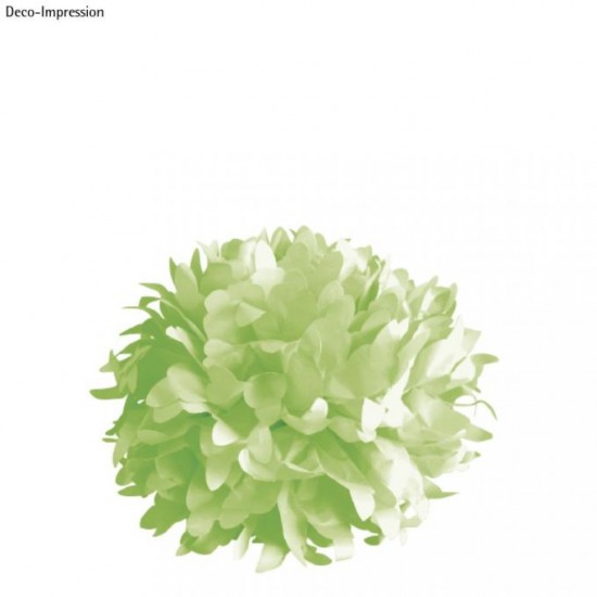 Pompoane din hartie, Rayher, diametru 35 cm, 3/set, culoare verde deschis