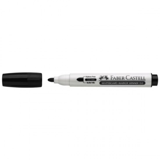 Marker Whiteboard Faber-Castell, varf rotund de 2.2 mm, 4 culori/set