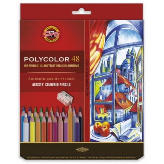 K3836-48 Set Creioane POLYCOLOR, 48 culori - in cutie de carton