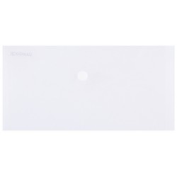 Mapa PP protectie documente DL landscape, inchidere cu capsa, 10/set, DONAU - transparent