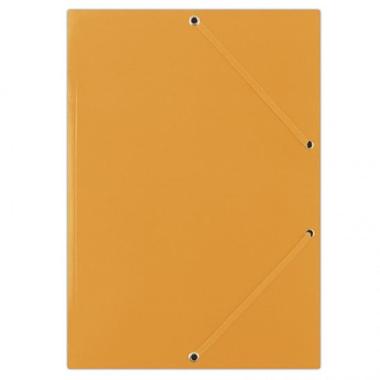 Mapa din carton plastifiat, cu elastic pe colturi, 400gsm, DONAU - portocaliu