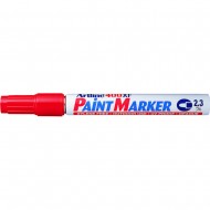 Marker cu vopsea ARTLINE 400XF, corp metalic, varf rotund 2.3mm - rosu