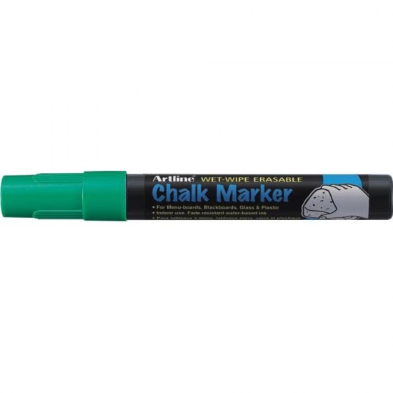 Marker cu creta ARTLINE, pentru table de scris, varf 4.0mm - verde