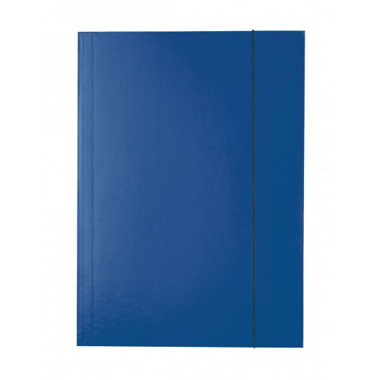 Mapa ESSELTE Economy din carton cu elastic - albastru inchis