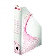 Suport vertical ESSELTE Standard pentru cataloage, din carton - alb