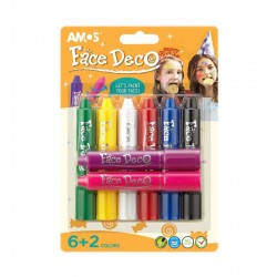 Face Deco AMOS FD5B8 set de 8 culori pe blister Face Deco AMOS FD5B8 set de 8 culori pe blister