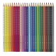 Creioane colorate in cutie metal 24 culori/set, Grip 2001 Faber Castell