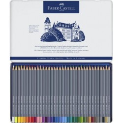 Creioane colorate Goldfaber Aqua 36culori, Faber-Castell, in cutie metalica Creioane colorate Goldfaber Aqua 36culori, Faber-Castell, in cutie metalica