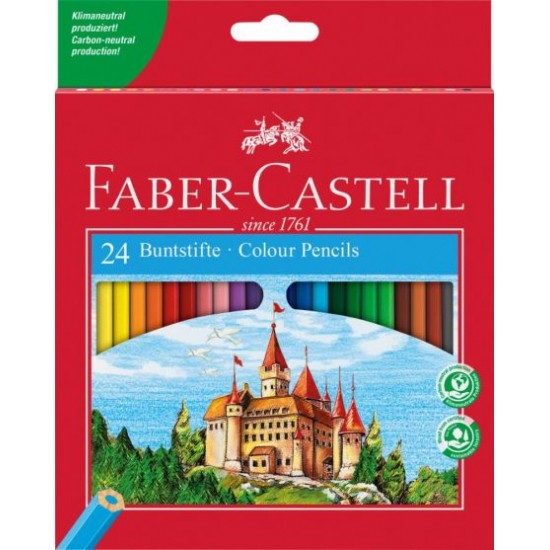 Creioane colorate 24 culori/set, Eco Faber Castell