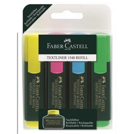 Textmarker 1548 Faber-Castell 4 culori pe set