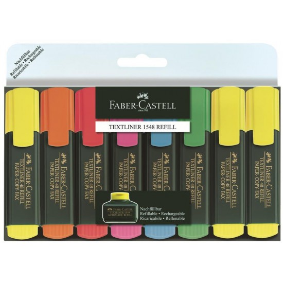 Textmarker 1548 Faber-Castell 8 culori pe set