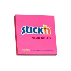 Notes autoadeziv 76 x 76 mm, 100 file, Stick"n - roz neon Notes autoadeziv 76 x 76 mm, 100 file, Stick"n - roz neon