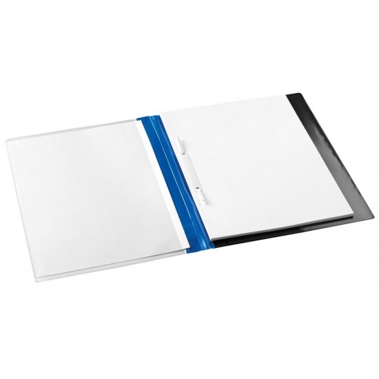 Dosar plastic cu alonja, buzunar de prezentare pe coperta, JALEMA Report file - albastru