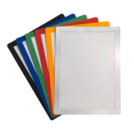 Buzunar magnetic pentru documente A4, cu rama color, 2 buc/set, JALEMA - DIVERSE CULORI