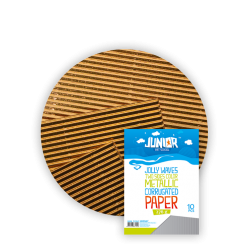 Carton ondulat metalic, A4, 276g/mp, auriu, 10 bucati/set