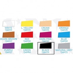 Moosgummi A4 simplu, 2 mm, 10 bucati/set, NEGRU