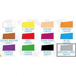 Moosgummi A4 simplu, 2 mm, 10 bucati/set, GRI